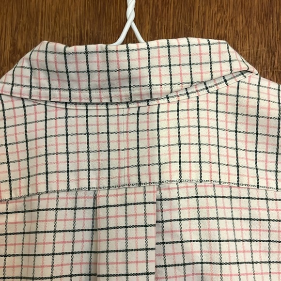 Ralph Lauren Men’s Dress Shirt Men’s Large Tan With Green/Pink Checkered - Picture 5 of 5